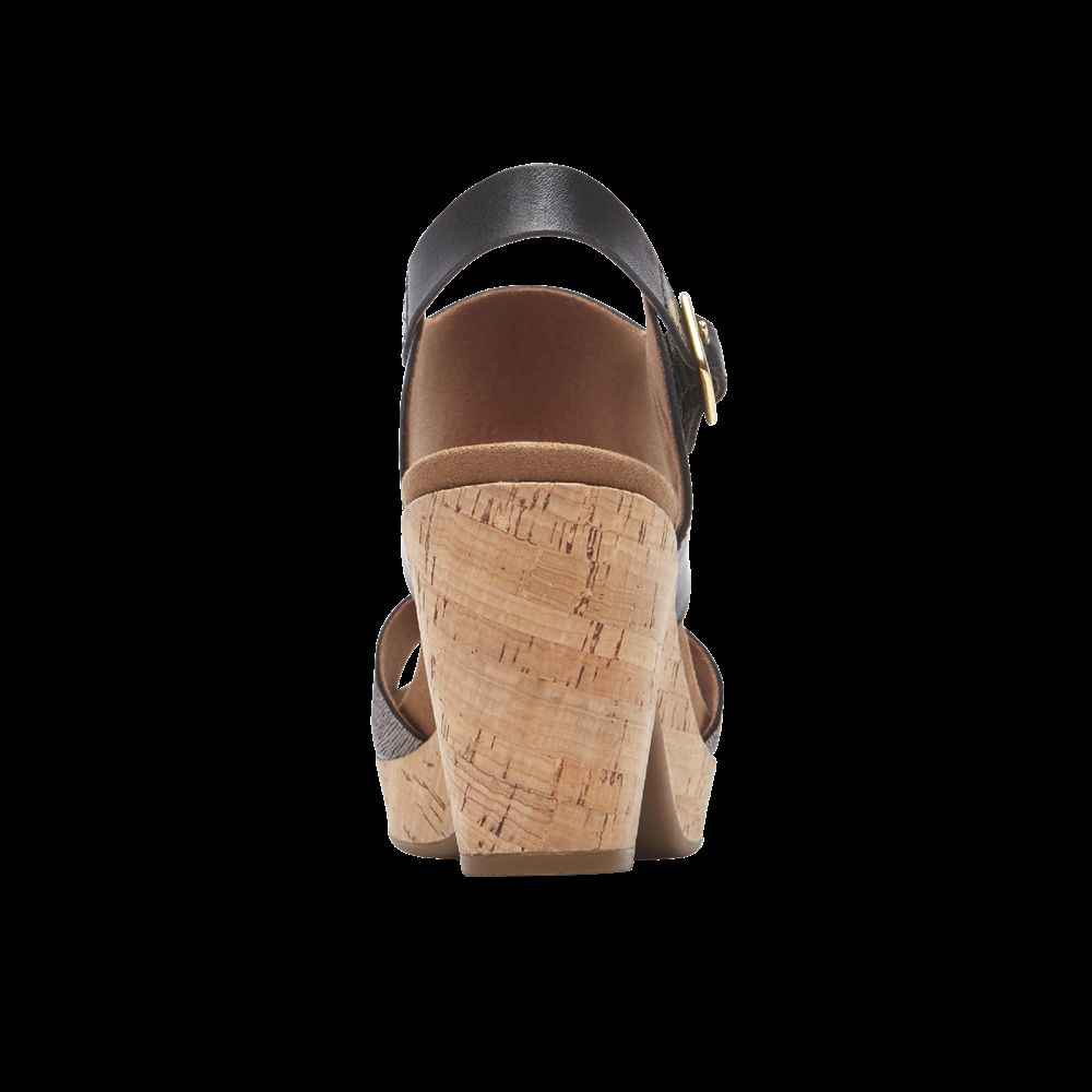 Rockport Sandaler Dame Svart - Vivianne 2 Part - YOAX31782